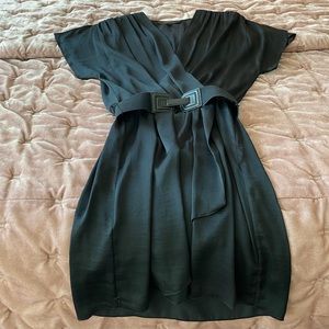 BCBGMAXARIA Black Satin Feel Dress